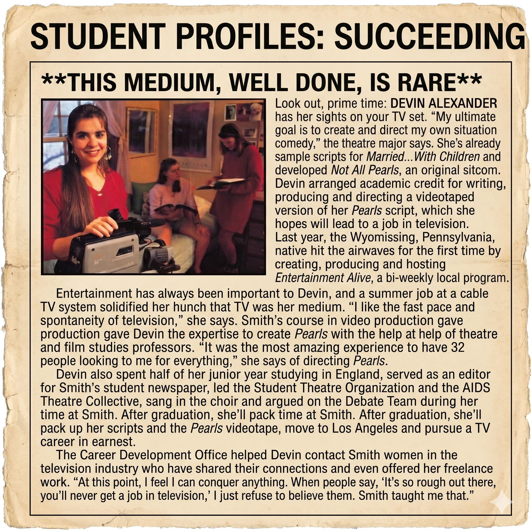 Devin Alexander — student most likely to succeed