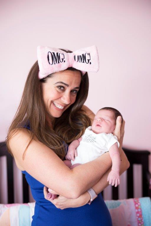Devin Alexander the morning after bringing her daughter home